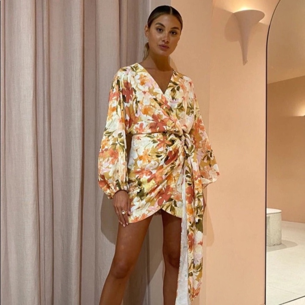 Significant Other Kenna Floral Wrap dress